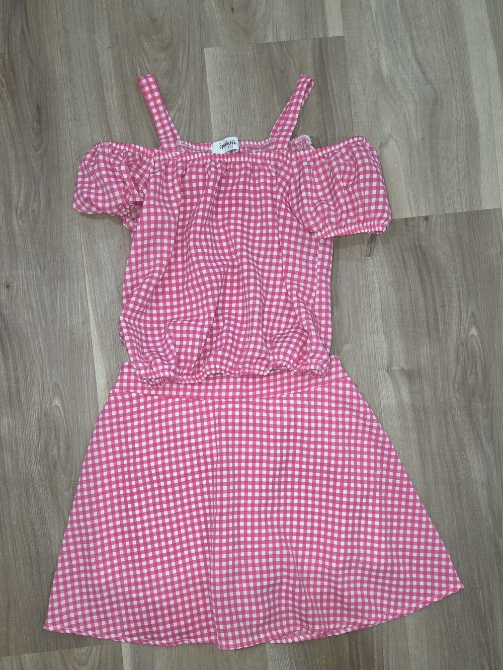 •Speechless• Little Girls Pink Checkered Matching Set